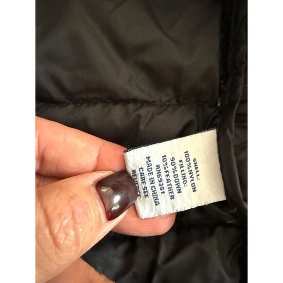 Packable Black Down Jacket MenS MediumLightweight Nylon & Down Warm Outerwear - Picture 3 of 9